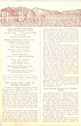 The B.C. Mountaineer 1927 June cover